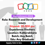 Zoho Off-Campus Recruitment