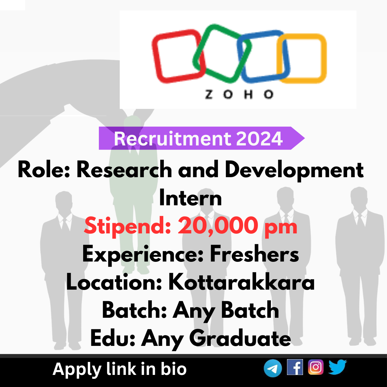 Zoho OffCampus Recruitment for Research and Development Intern