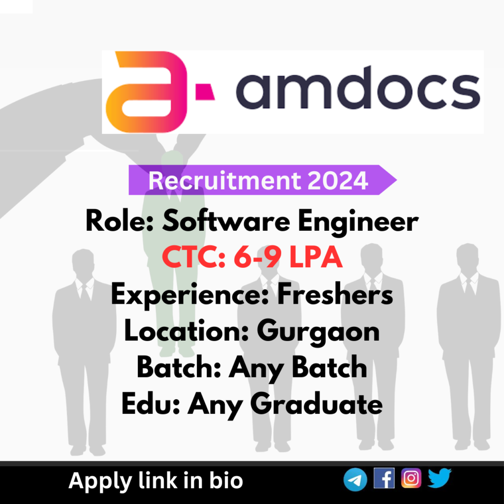 Amdocs Recruitment 2024