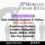 Job Description of JP Morgan Chase & Co. Freshers Hiring 2024
