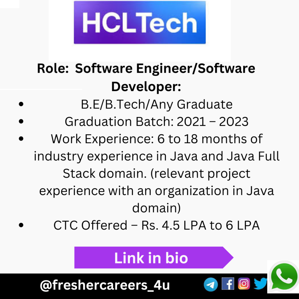 HCL Off-campus Drive 2024HCL Off-campus Drive 2024