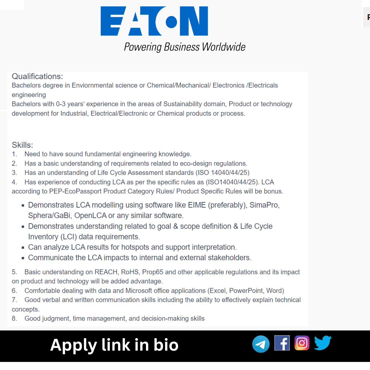 Eaton Mass Hiring for Freshers 2024