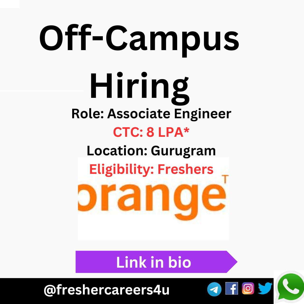 Orange Off-campus Hiring