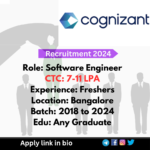 Cognizant Recruitment 2024 for freshers