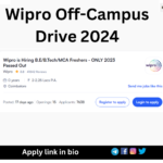 Wipro Off-campus Drive 2024