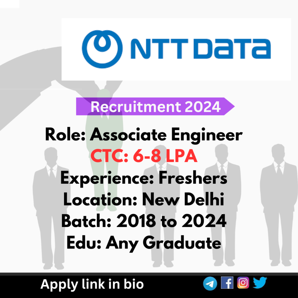 NTT Data Recruitment 2024
