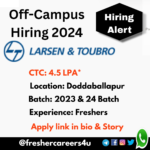 L&T Mass hiring for freshers 2024