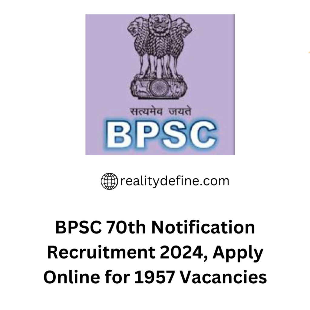 BPSC 70th Notification