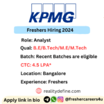 KPMG Recruitment 2024