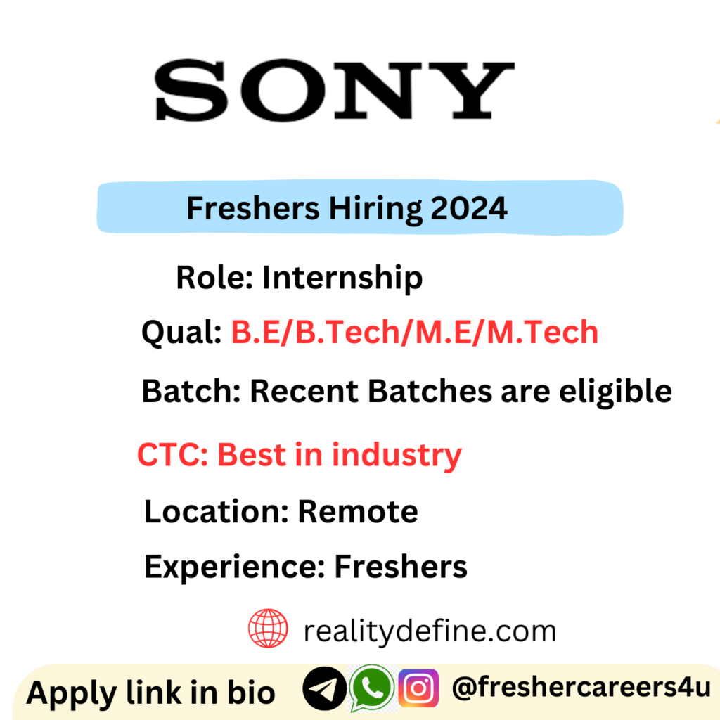 SONY Internship 2024