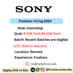 SONY Internship 2024