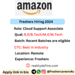 Amazon Freshers Recruitment 2024