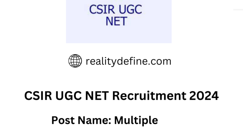 NTA CSIR UGC NET December Recruitment 2024