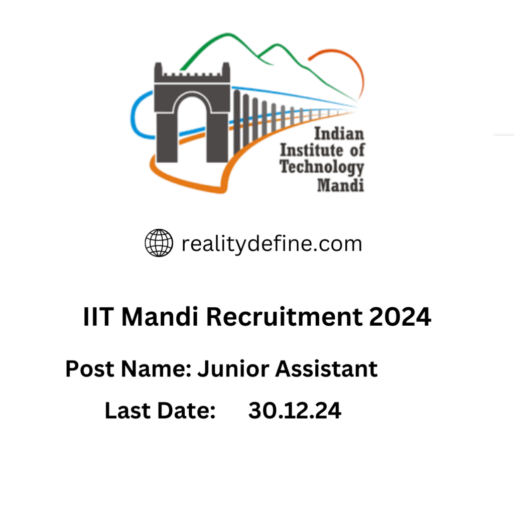 IIT Mandi Junior Assistant Recruitment 2024