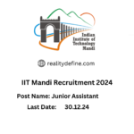 IIT Mandi Junior Assistant Recruitment 2024