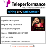 Teleperformance hiring Call Center