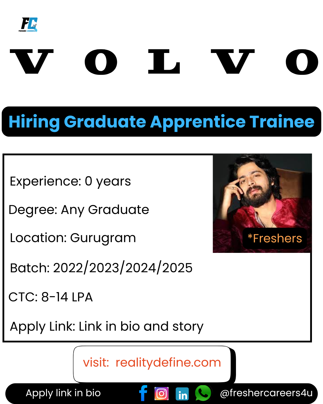 Volvo Off-Campus Hiring 2025,Graduate Apprentice Trainee- Spark Intern Program in Bangalore