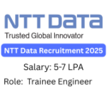 NTT Data Recruitment 2025