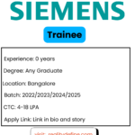 Siemens Off-campus Drive 2025