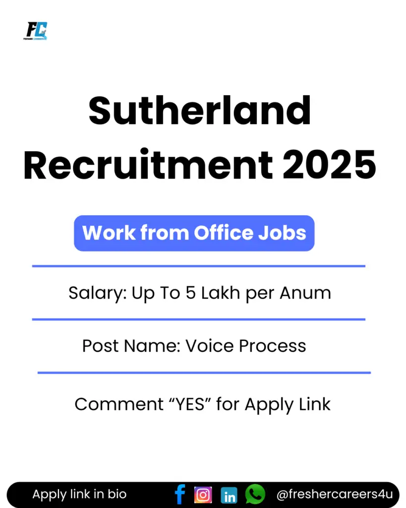 Sutherland Recruitment 2025