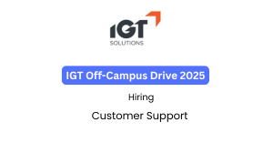 IGT Off-Campus Drive 2025