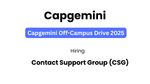 Capgemini recruitment for Freshers 2025