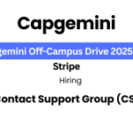 Capgemini Opening for freshers
