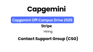 Capgemini Opening for freshers