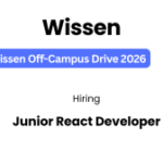 Wissen Off-Campus Drive 2026