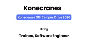 Konecranes Trainee Software Engineer Job in Pune 2026 | Apply Online