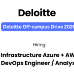 Deloitte Hiring 2026 DevOps Analyst
