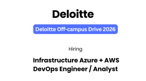 Deloitte Hiring 2026 DevOps Analyst
