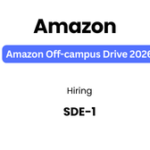 Amazon Off-Campus Drive 2026