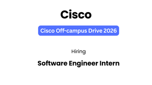 Cisco Software Engineer Intern Women Internship Program