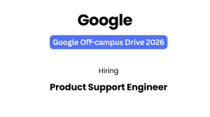 Google Off-Campus Drive 2026