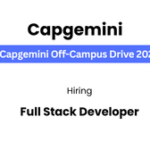 Capgemini Fullstack Developer Job Hyderabad