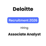 Deloitte Associate Analyst Job 2026