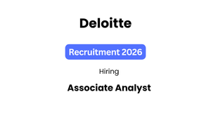 Deloitte Associate Analyst Job 2026