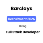 Barclays Full Stack Developer Job in Pune