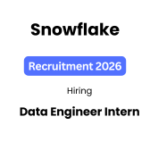 Snowflake Data Engineer Intern Job 2026