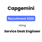 Capgemini Service Desk Engineer Job 2026