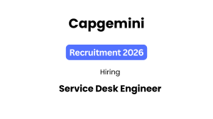 Capgemini Service Desk Engineer Job 2026
