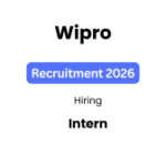 Wipro Internship 2026 Hiring Intern LO 1