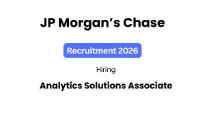 JPMorgan Chase Analytics Solutions Associate Job 2026