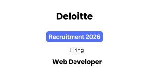 Deloitte is hiring Web Developer 2026