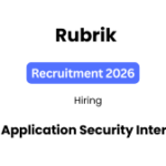 Rubrik Application Security Intern Hiring 2026