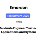 Emerson Graduate Engineer Trainee Recruitment 2026