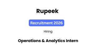 Rupeek Operations & Analytics Intern Recruitment 2026