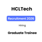HCLTech Off-campus Drive 2026 hiring Graduate Trainee