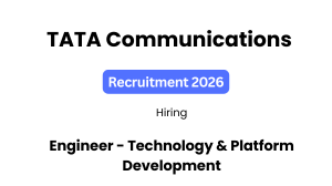 Tata Communications Engineer Recruitment 2026